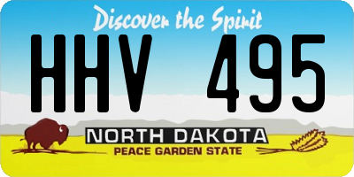 ND license plate HHV495