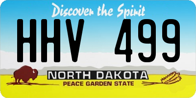 ND license plate HHV499