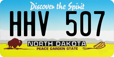 ND license plate HHV507