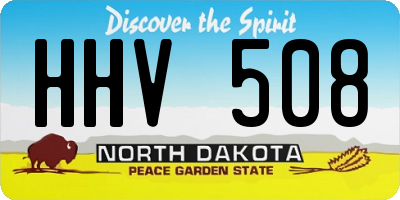 ND license plate HHV508