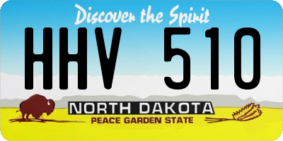 ND license plate HHV510