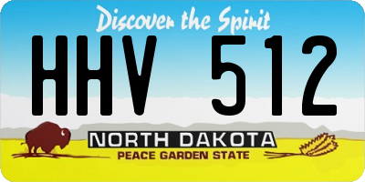 ND license plate HHV512