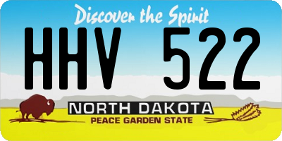 ND license plate HHV522