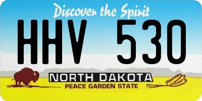 ND license plate HHV530