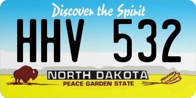 ND license plate HHV532