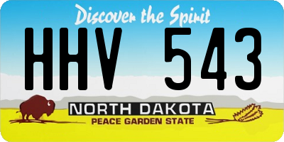 ND license plate HHV543