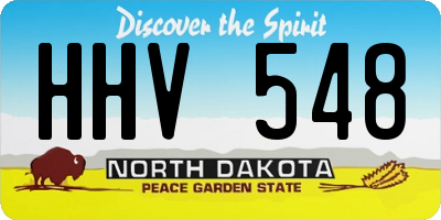 ND license plate HHV548