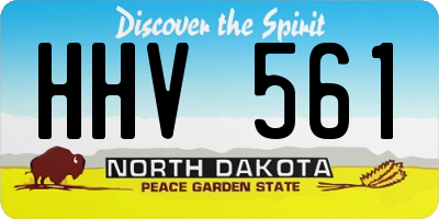 ND license plate HHV561