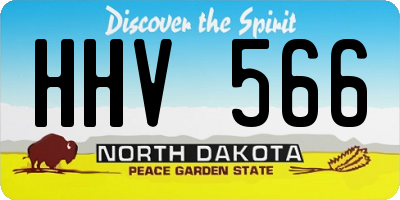 ND license plate HHV566