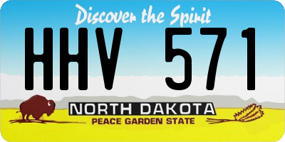 ND license plate HHV571