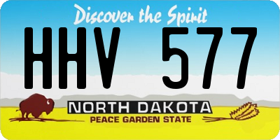 ND license plate HHV577