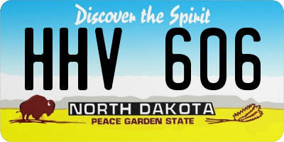 ND license plate HHV606