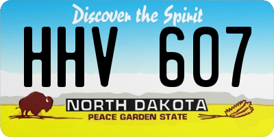 ND license plate HHV607