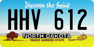 ND license plate HHV612