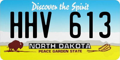 ND license plate HHV613