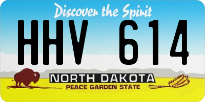 ND license plate HHV614