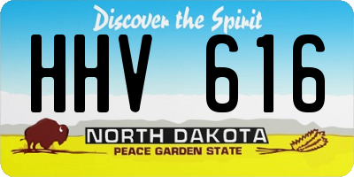 ND license plate HHV616