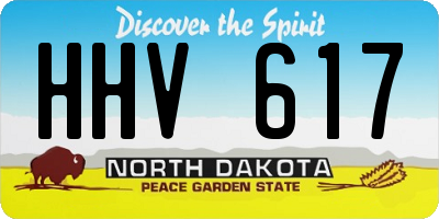 ND license plate HHV617