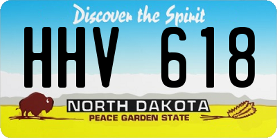 ND license plate HHV618