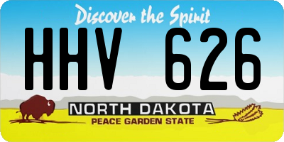 ND license plate HHV626