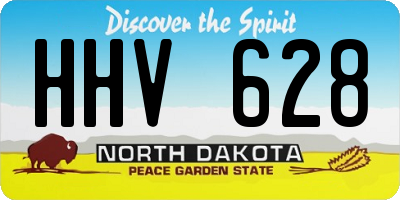 ND license plate HHV628