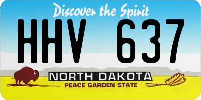 ND license plate HHV637