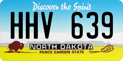 ND license plate HHV639