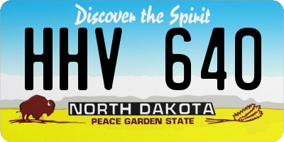 ND license plate HHV640
