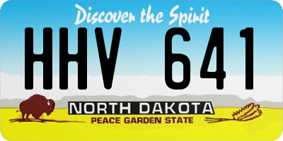 ND license plate HHV641