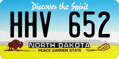 ND license plate HHV652