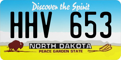 ND license plate HHV653