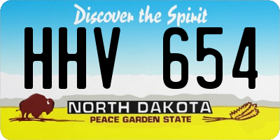 ND license plate HHV654
