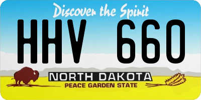 ND license plate HHV660
