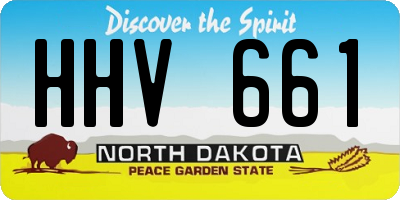 ND license plate HHV661