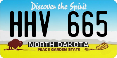 ND license plate HHV665