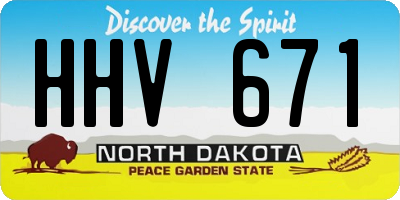 ND license plate HHV671