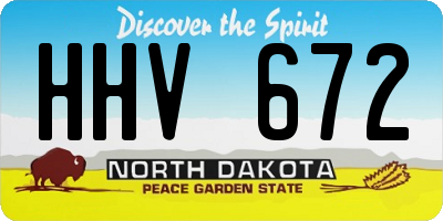 ND license plate HHV672
