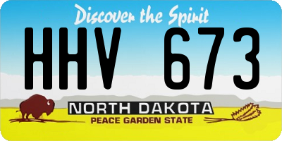 ND license plate HHV673