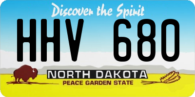 ND license plate HHV680