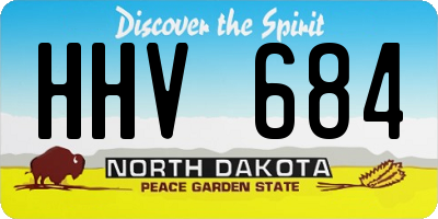 ND license plate HHV684