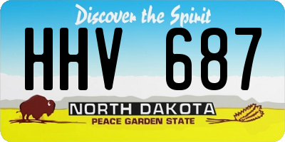 ND license plate HHV687