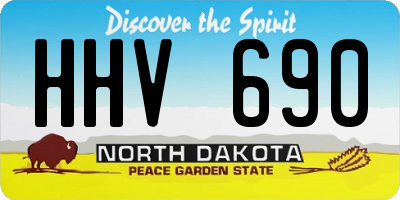 ND license plate HHV690