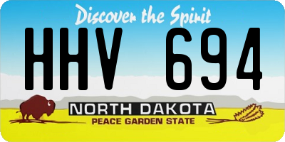 ND license plate HHV694