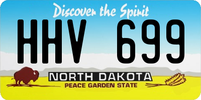 ND license plate HHV699