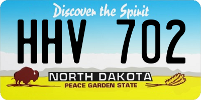 ND license plate HHV702
