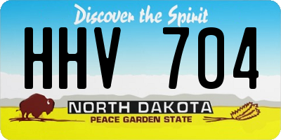 ND license plate HHV704