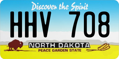 ND license plate HHV708
