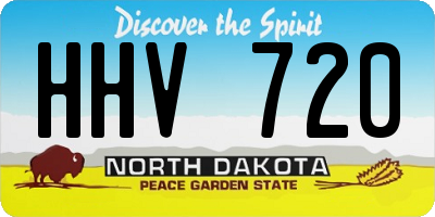 ND license plate HHV720