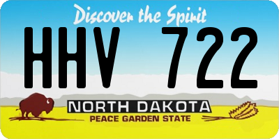 ND license plate HHV722