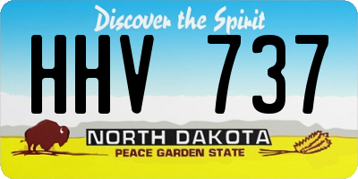 ND license plate HHV737